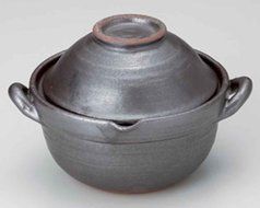 Tetsu-Kesho for 1-2 persons 7.1inch Donabe Japanese Hot pot Grey Ceramic Made in Japan