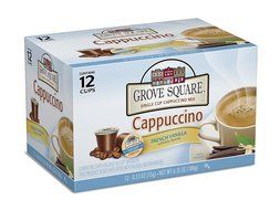 Grove Square Cappuccino, French Vanilla, 24 Count Single Serve Cups N18