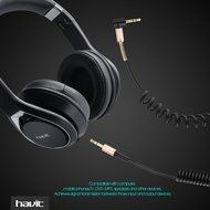 HAVIT 3.5mm Audio Cable Cord, Flat 90 Degree Right Angle AUX Cable with Steel Spring Relief for Headphones, iPods... N7