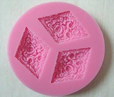 HSE three piece diamond flower Silicone 3D Mold Cookware Dining Bar Non-Stick Cake Decorating fondant soap mold