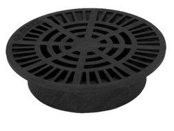 8&quot; Round Drainage Grate - Black
