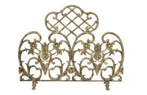 UniFlame Single Panel Cast Aluminum Screen, Antique Gold