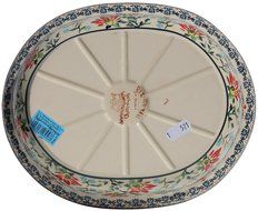 Polish Pottery Oval Casserole Dish From Zaklady Ceramiczne Boleslawiec #1156-278 Art Unikat Signature Pattern,...