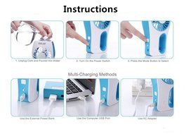 Pakway Portable Handheld USB Mini Misting Fan with Personal Cooling Mist Humidifier Rechargeable Battery for Home... N2