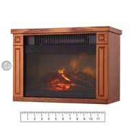 Youzee Portable Space Heater Freestanding Mini Electric Fireplace, 13.5W x 10H x 7D inches N2