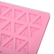 dipshop Flag Silicone Fondant Mold English Letter Gumpaste Sugarpaste Cake Decorating Mold FDA LFGB N5