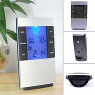 Zytho(TM) New LCD Digital Indoor Weather Thermometer Clocks Humidity Meter Hygrometer Alarm Clock #61200 N4