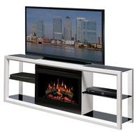 Dimplex Novara Media Console with 25 Inch Electric Firebox, White, SAP-300-W