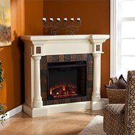Pemberly Row Slate Convertible Fireplace in Ivory