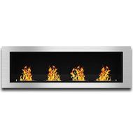 Elite Flame Luxe Recessed Ventless Bio Ethanol Wall Mounted Fireplace N3