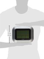 La Crosse Technology WT-8005U-S Atomic Digital Wall Clock with Indoor Temperature, Silver N4