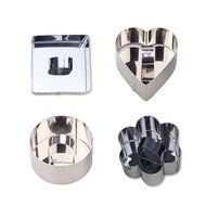 Amgate 4-Pack Mousse Cake Pastry Mold Stainless Steel Mould