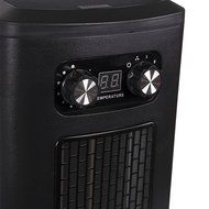 Ainfox 1500W Wooden Portable Fireplaces with 3 Infrared Quartz Tube Tower Heater Electric Free Standing