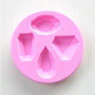 Wocuz W0576 4 Diamond Shape Candy Making Silicone Mold Cake Decoration Mould Fondant Chocolate Small Pastry Tool N2