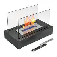 Moda Flame Vigo Ventless Table Top Ethanol Fireplace in Black N15