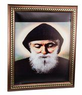 Saint Charbel Makhlouf Plaque Padded Detailed Wall Picture Jerusalem Holyland
