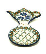 Polish Pottery Tea Bag &amp; Mug Holder - Primrose