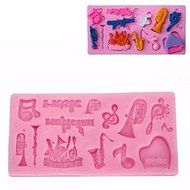 "dipshop Orchestral Instruments Silicone Fondant Mold Polymer Clay Mould" shopping N4