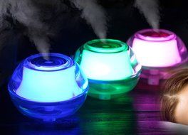 Familybuy Mini Air Humidifer, Mini USB Humidifier Air Diffuser Purifier Home Crystal LED Night Light Quiet Ultrasonic... N2