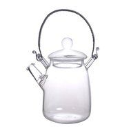 Teakettles, WOLFBUSH Metal Handle Borosilicate Glass Teapot 300ml