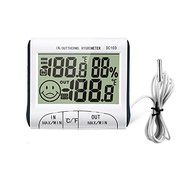 Your Supermart Outdoor Digital Hygrometer Thermometer Indoor Humidity Temperature Meter Clock N4