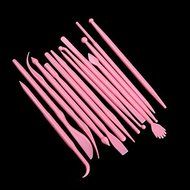 SORCO 14Pcs Cake Decorating Flower Modelling Sugar Craft Carving Tools Kit Pink