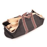 HIO Firewood Carrier, 36.5 Inch Log Tote Bags, Deluxury Fireplace Accessories, Black