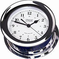 Weems &amp; Plath Atlantis Collection Quartz Ship's Bell Clock (Chrome)
