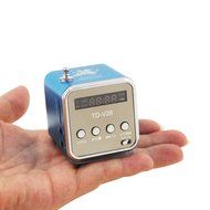 Mini TD-V26 Portable Digital Loudspeaker Box Amplifier USB Radio for iPad iPhone Blue