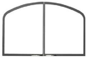 Fireplace Decorative Door Kit Style / Finish: Arched / Painted Black