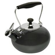 Chantal Premium Enamel-on-Steel Whistling Teakettle 1.8 Quart Black