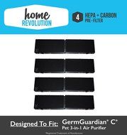 4 GermGuardian C Pet FLT5250PT Comparable Purifier Filter; 2 pc set; Home Revolution Brand Replacement, Fits 3...