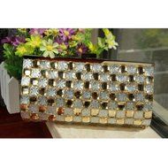 Spritech(TM) Women's Luxury Bling Hard Leather Clutch Purse Shoulder Bags Mini Party Crossbody Bag Full Diamond...
