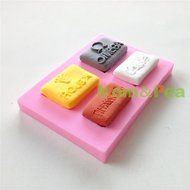 Mom&amp;pea 0627 Logos Shaped Silicone Mould for Fondant Cake Sugar Paste Cake Decoration 3d Cake Toppers Mold 8.9... N3