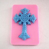 1pcs Single Cross (FM263) Silicone Handmade Fondant Craft DIY Mold/Cake Decorating Mold N2