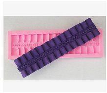 Party Supplies Silicone Cake Border Mold 2015 New Silicone Pleats Lace Border Mold for Wedding Cake Decorating...