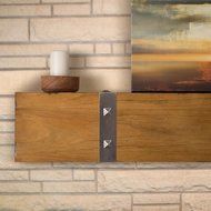 Belham Living Rustic Timber Beam Fireplace Mantel N8