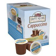 Grove Square Cappuccino, French Vanilla, 24 Count Single Serve Cups N35