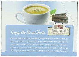 Grove Square Cappuccino, French Vanilla, 24 Count Single Serve Cups N37