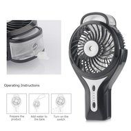 D-FantiX Portable Handheld Misting Fan Personal Cool Mist Humidifier Rechargeable Mini Fan Battery Operated/USB... N3