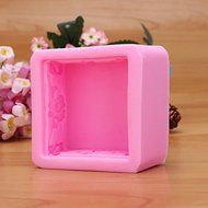 Square Lace Silicone Soap Mold Fondant Cake Chocolate Mould N2