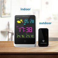 Digital Weather Forecast Station Wireless Sensors for Time/ Indoor Outdoor Temperature/Humidity/Day/Date Display... N8
