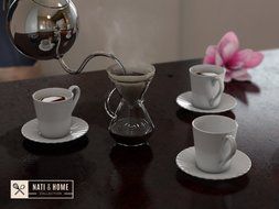 Nati &amp; Home Stainless Steel Drip Coffee Kettle with Built-In Removable Tea Infusion - 1.1 L N2