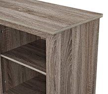 Tv Stand With Fireplace,For 60 Inch TV, With Doors,Ventless, Enclosed Storage, Adjustable Shelves, Color Driftwood