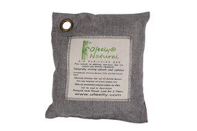 Ofeely Air Purifying Bag 500g Natural Bamboo Charcoal Deodorizer Naturally Removes Odor (Light Grey) N9