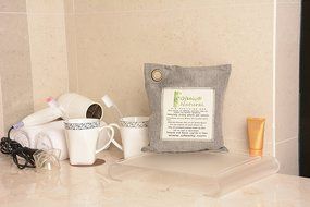 Ofeely Air Purifying Bag 500g Natural Bamboo Charcoal Deodorizer Naturally Removes Odor (Light Grey) N10