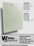 Oreck AirInstinct 75, 100, 108, 150, 200 HEPA Air Filter with Odor Absorber 2 Pack by White Square