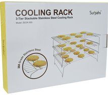 Surpahs 304 Grade Stainless Steel 3-Tier Stackable Cooling Rack Set N2