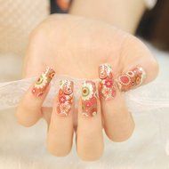 EVTECH(TM) 4 Pcs Rose Peony Carnation Flower Patterns Nail Polish Strips 12 double-ended Nail Decals Strips Nail... N7