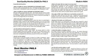 FORBIX SEMICON Pm 2.5 Air Quality Dust And Pollution Monitor For Homes White N5